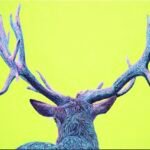 STAG ON YELLOW GREEN